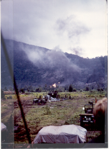 Air strikes on A Co contact area 1